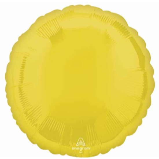 Image sur 18" FOIL - VIBRANT YELLOW ROUND