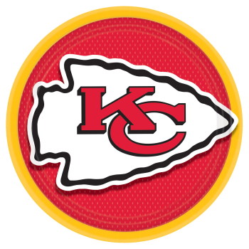 Picture of FOOTBALL - 9" PAPER PLATES - KANSAS CITY CHIEFS