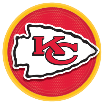 Image de FOOTBALL - 9" PAPER PLATES - KANSAS CITY CHIEFS