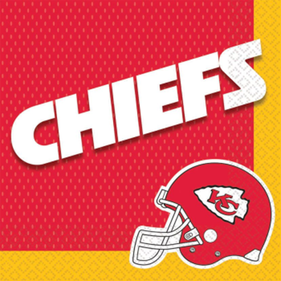 Image sur FOOTBALL - LUNCHEON NAPKINS - KANSAS CITY CHIEFS