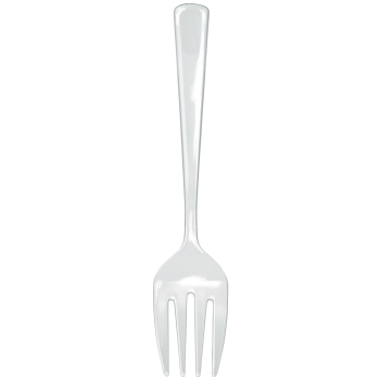 Image de Packaged Serving Forks, Recyclable - Clear