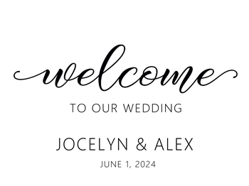 Image de LAWN YARD SIGN - WEDDING WELCOME - PERSONALIZE