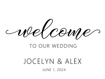 Picture of LAWN YARD SIGN - WEDDING WELCOME - PERSONALIZE