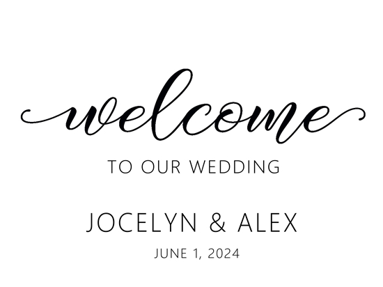 Image sur LAWN YARD SIGN - WEDDING WELCOME - PERSONALIZE