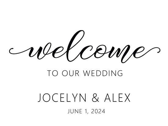 Picture of LAWN YARD SIGN - WEDDING WELCOME - PERSONALIZE