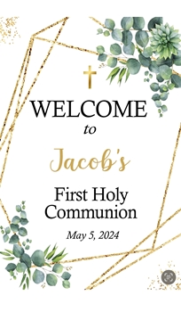 Image de LAWN YARD SIGN - RELIGIOUS - COMMUNION - PERSONALIZE