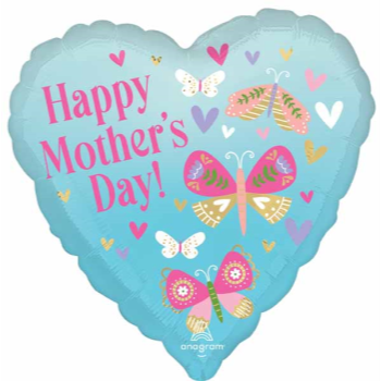 Picture of 18" FOIL - HAPPY MOTHER'S DAY BUTTERFLIES HEART