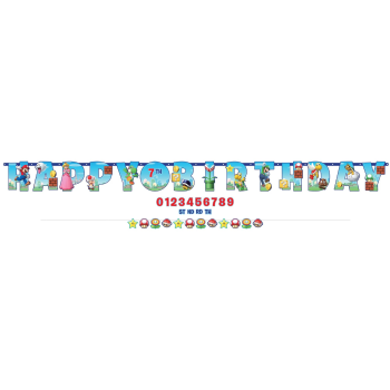 Picture of Super Mario Brothers Personalized Jumbo Letter Banner Kit