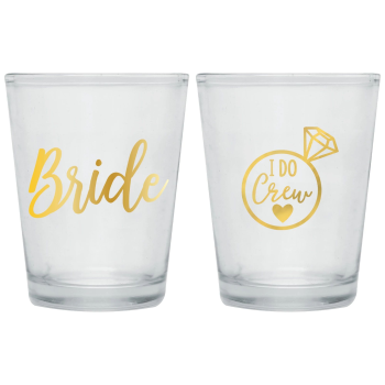 Image de GIFTLINE - Bride & I Do Crew Shot Glasses