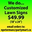 Picture of 1 LAWN YARD SIGN INFO