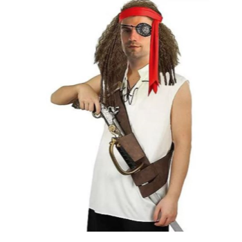 Image de PIRATE - LEATHER LIKE PIRATE BELT (SWORD AND GUN HOLDER)