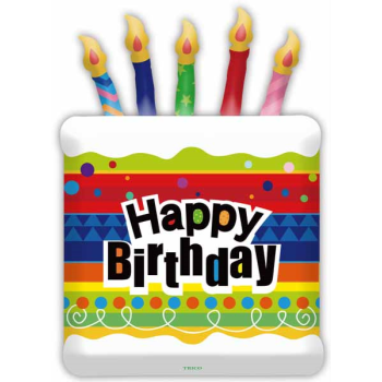 Image de 26" FOIL - HAPPY BIRTHDAY CAKE 