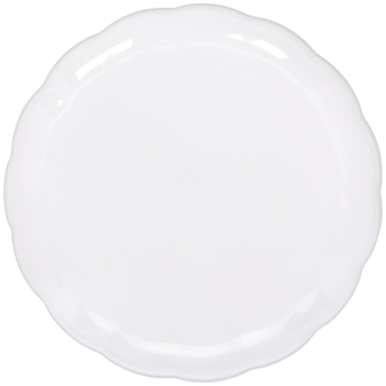 Image de 12" Round Scallop Tray, Recyclable - White