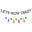 Picture of Let's Glow Crazy Jumbo Happy Birthday Banner Kit