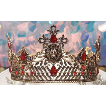 Image de CROWN - RED RUBY WITH LION HEAD