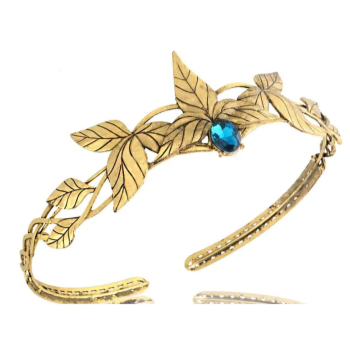 Image de CROWN - GOLD TRIPLE LEAF ELVEN TIARA 
