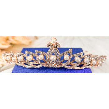 Image de CROWN - STRING OF PEARLS TIARA - GOLD