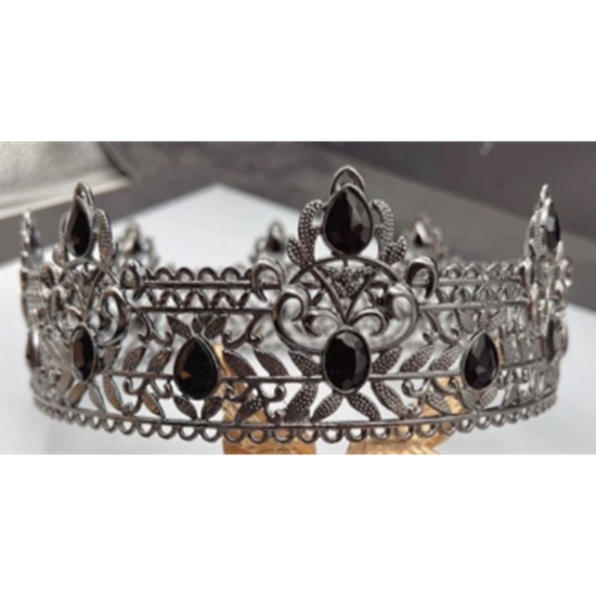 Image sur CROWN - PEWTER CROWN - BLACK GEMS