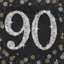 Image de 90TH - SPARKLING "NUMBER ONLY" BEVERAGE NAPKIN