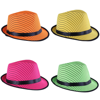 Image de WEARABLES - NEON STRIPE FEDORA  - ASSORTED COLOURS