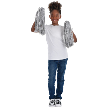 Picture of SPORTS - CHEER POM POM 2/PKG - SILVER