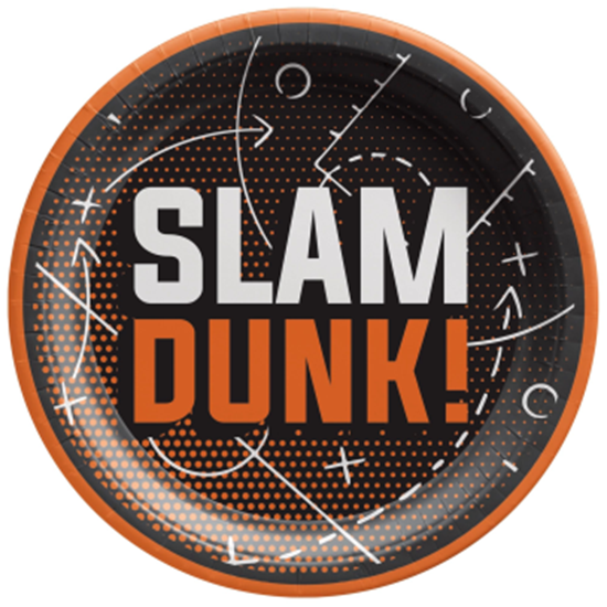 Picture of BASKETBALL - Alley Oop 7" Round Plates - MID COUNT