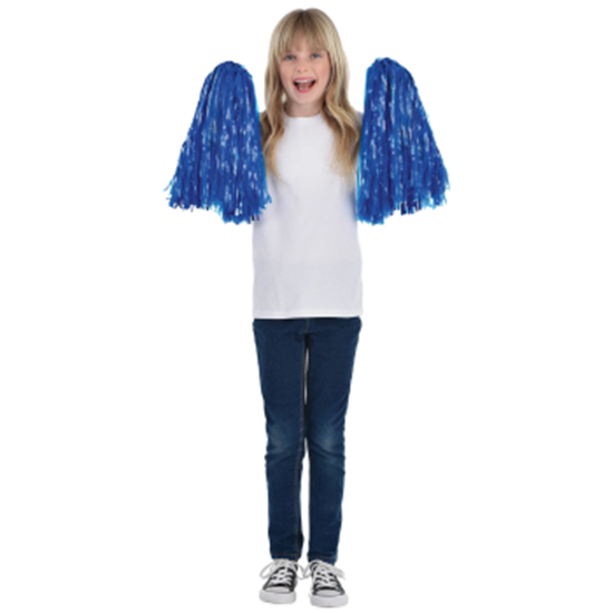 Picture of SPORTS - CHEER POM POM 2/PKG - BLUE