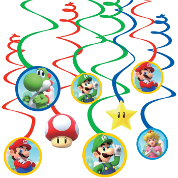Picture of Mario Brothers Swirl Decorations