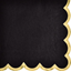 Picture of TABLEWARE - Luncheon Napkin Scalloped Edge w/Hot Stamp - Black
