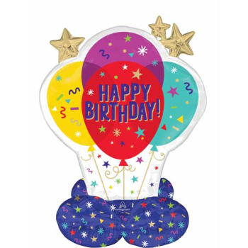 Image de AIRLOONZ Junior - HBD PARTY BALLOONS 33" - AIR FILLED