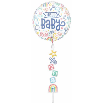 Image de SWEET HELLO BABY 67" FOIL WITH TAIL