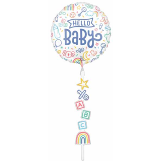 Image sur SWEET HELLO BABY 67" FOIL WITH TAIL