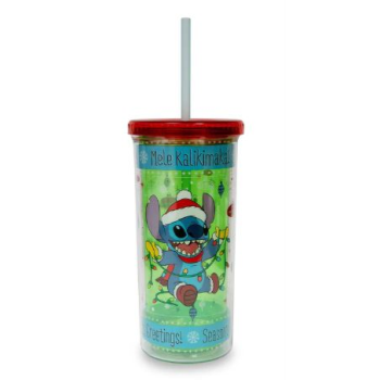 Picture of Lilo & Stitch Holiday Lights Carnival Cup With Lid And Straw 20oz