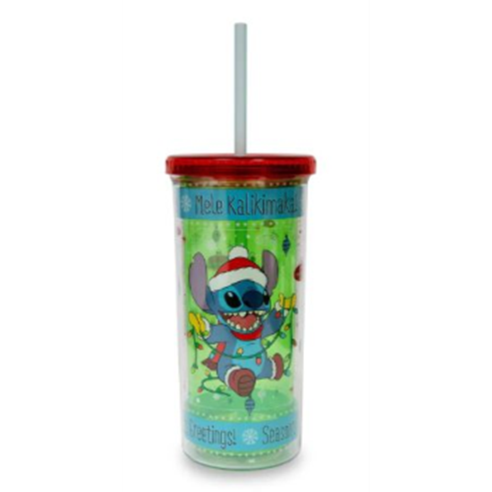 Picture of Lilo & Stitch Holiday Lights Carnival Cup With Lid And Straw 20oz
