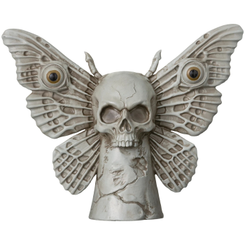 Image de Dark Academia Moth Skull Statue 10"x12"