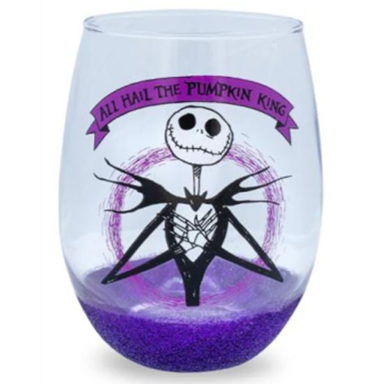 Image sur Nightmare Before Christmas "All Hail Pumpkin King" Stemless Wine Glass