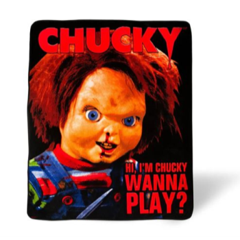 Image de Chucky "Wanna Play" Fleece Throw Blanket - 50 x 60