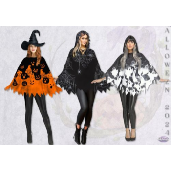 Image de PONCHO - ASST - SPIDER WEB - ADULT STANDARD