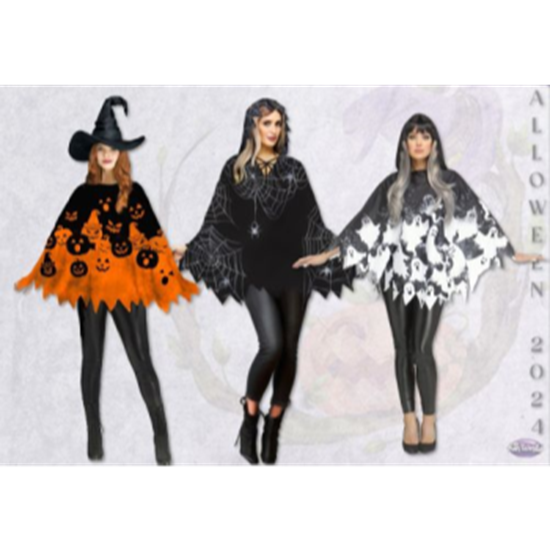 Picture of PONCHO - ASST - SPIDER WEB - ADULT STANDARD