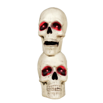 Image de 27.5" DOUBLE STACKED SKELETON w/LITE UP EYES