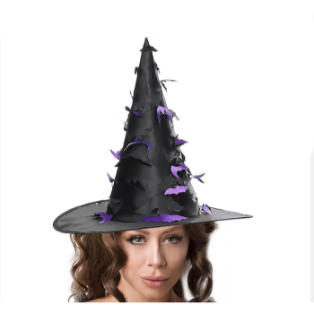 Image de WITCH - WITCH HAT WITH PURPLE BATS