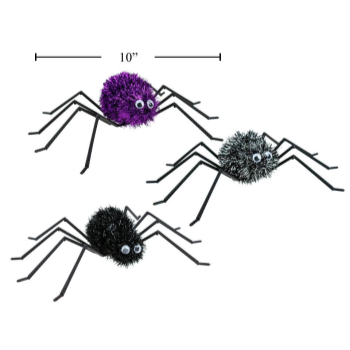 Image de SPIDERS - 10" TINSEL SPIDERS