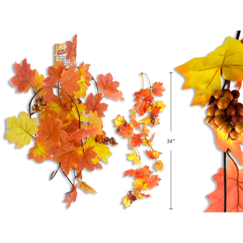Image de DECOR - 68" FALL LEAVES GARLAND