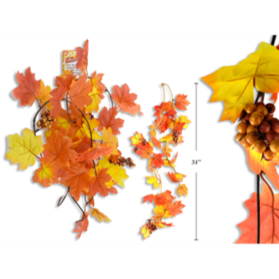 Image sur DECOR - 68" FALL LEAVES GARLAND