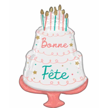 Image de 28" SUPERSHAPE - BONNE FETE CAKE