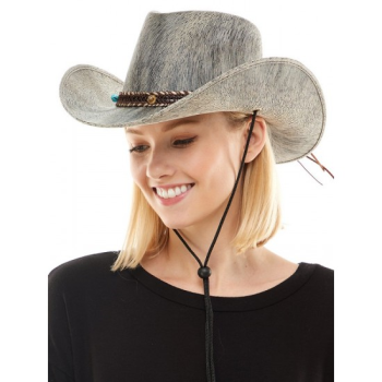Image de HAT - WESTERN COWBOY HAT GREY MIX