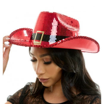 Picture of HAT - MIRROR COWBOY HAT - SANTA