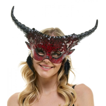 Image de MASKS - RED FEATHER VOODOO MASK