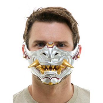 Image de MASKS - SILVER/GOLD JAPANESE ONI HALF MASK