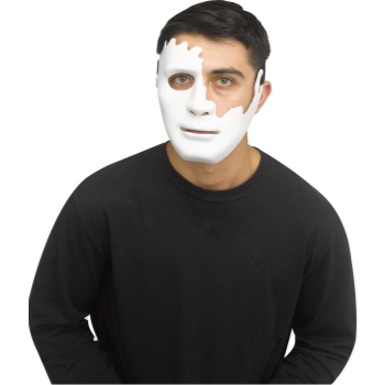 Image de Cracked 1/2 Mask - White